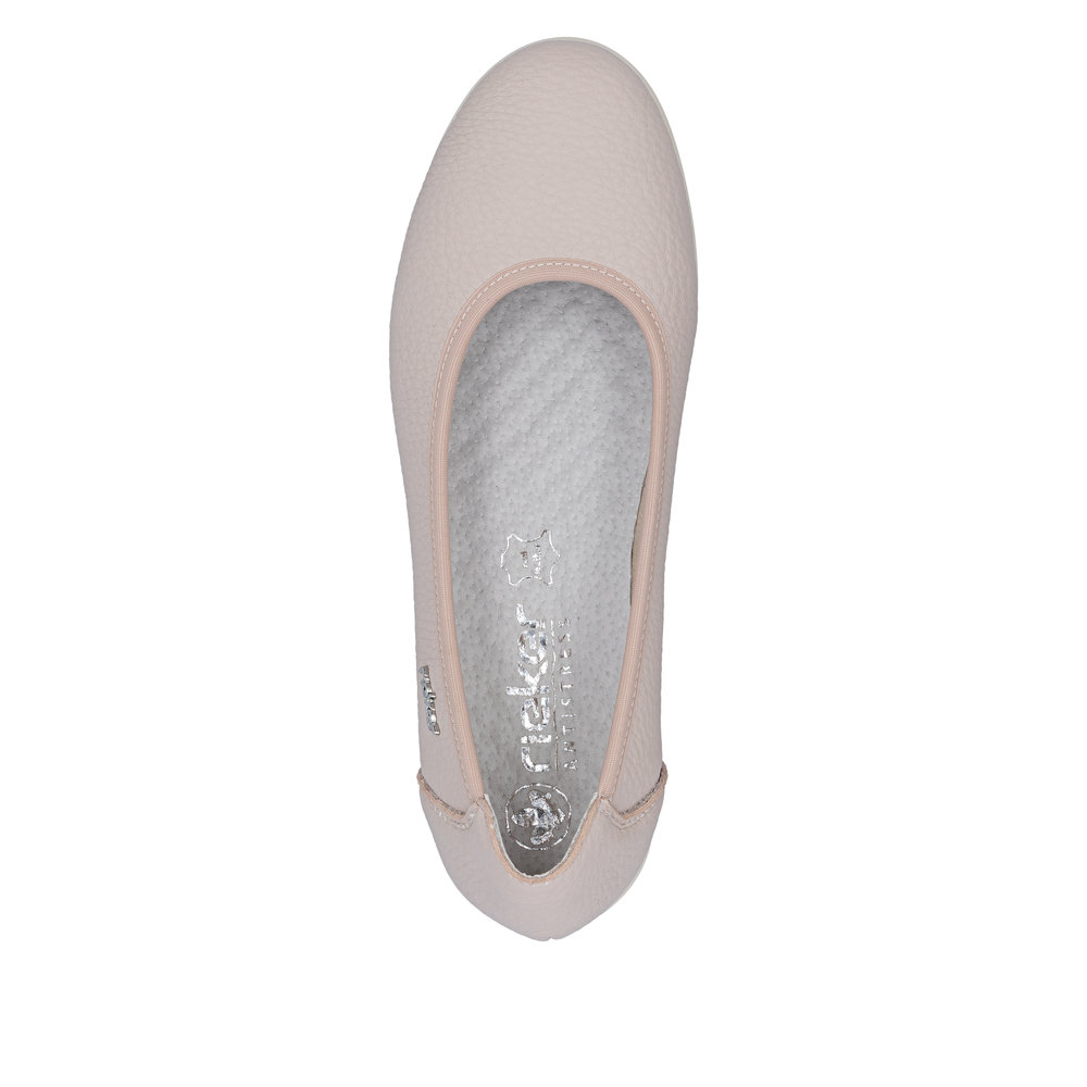 detail RIEKER L5360-31 Damen rosa Leder-Ballerinas mit Antistress-Technologie
