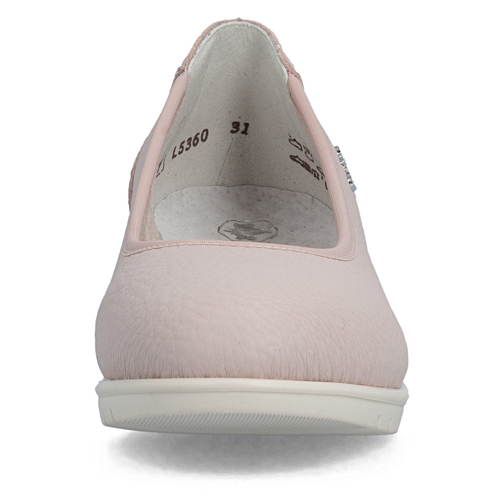 detail RIEKER L5360-31 Damen rosa Leder-Ballerinas mit Antistress-Technologie