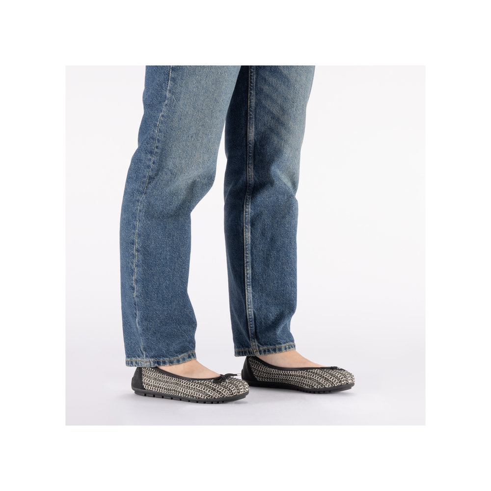 detail RIEKER 43850-00 schwarze Damen Ballerinas