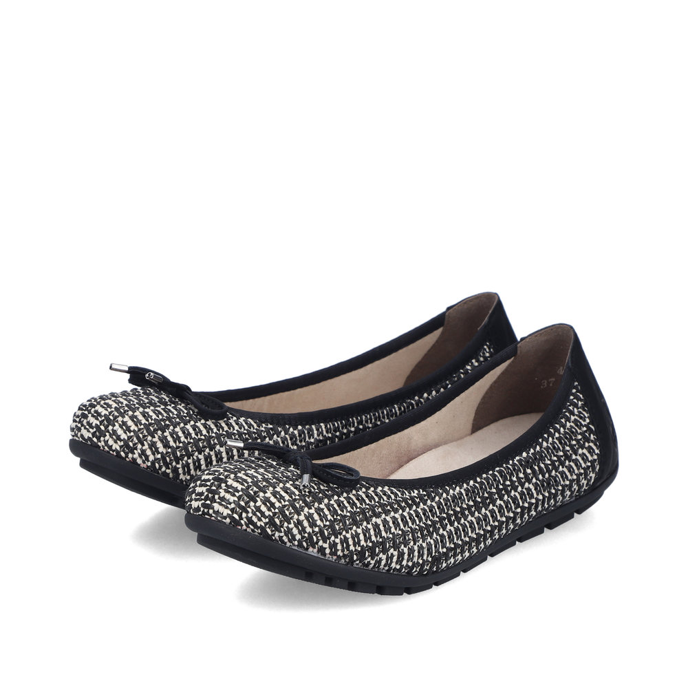 detail RIEKER 43850-00 schwarze Damen Ballerinas