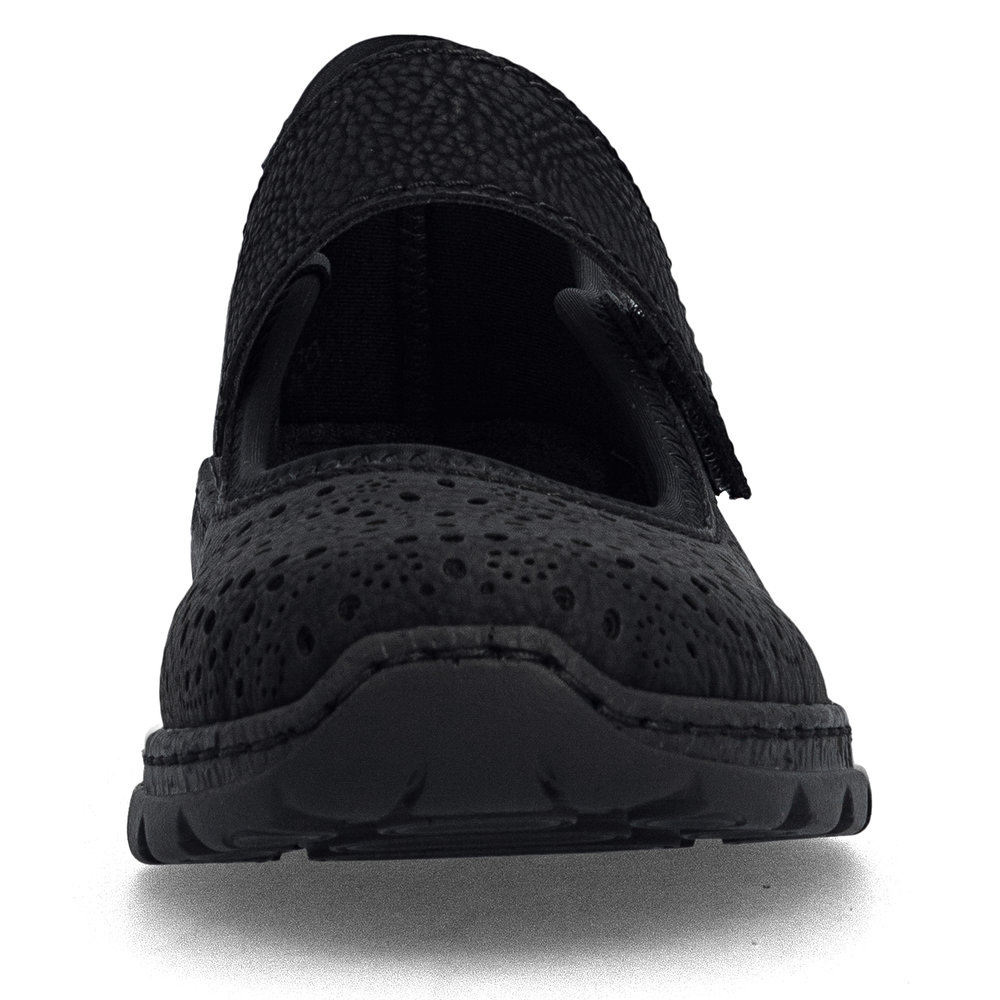 detail RIEKER N4299-00 schwarze Damen Sommer-Ballerinas mit Antistress-Technologie