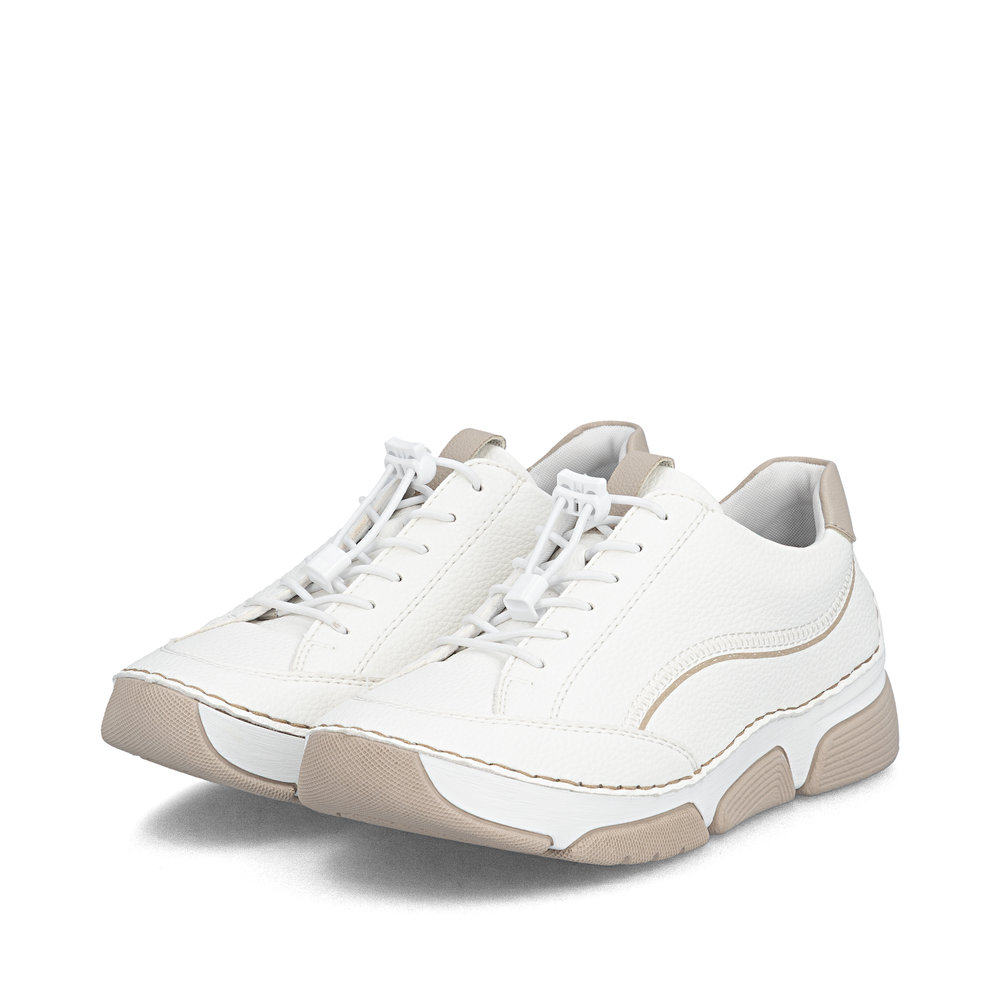 detail RIEKER 45969-80 weiße Damen Sneaker mit Antistress-Technologie