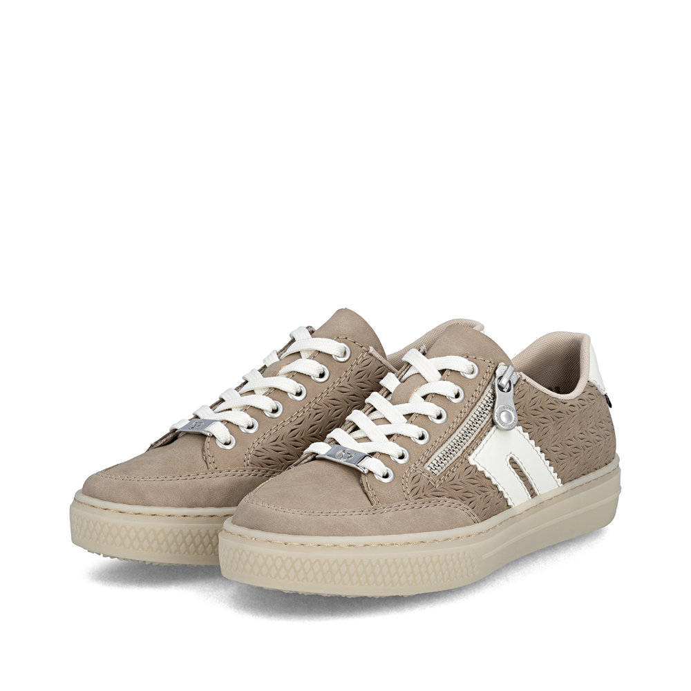 detail RIEKER L5903-20 beige Damen Sneaker aus Echtleder mit Antistress-Sohle