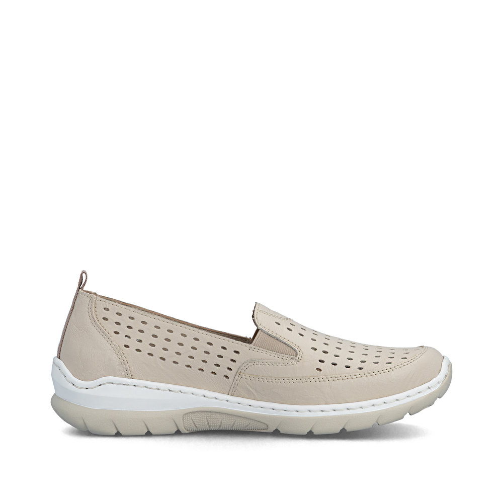 detail RIEKER L32F4-60 beige Damen Sommer Ballerinas, Antistress Sohle