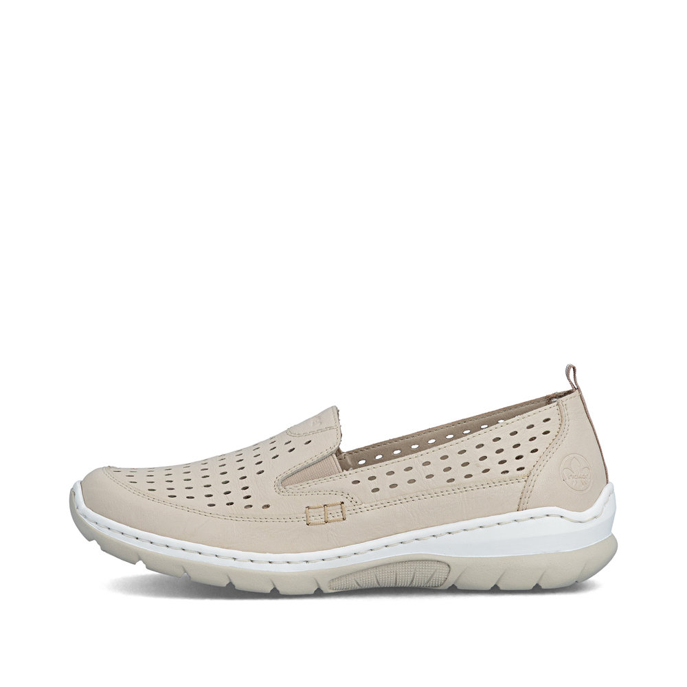 detail RIEKER L32F4-60 beige Damen Sommer Ballerinas, Antistress Sohle