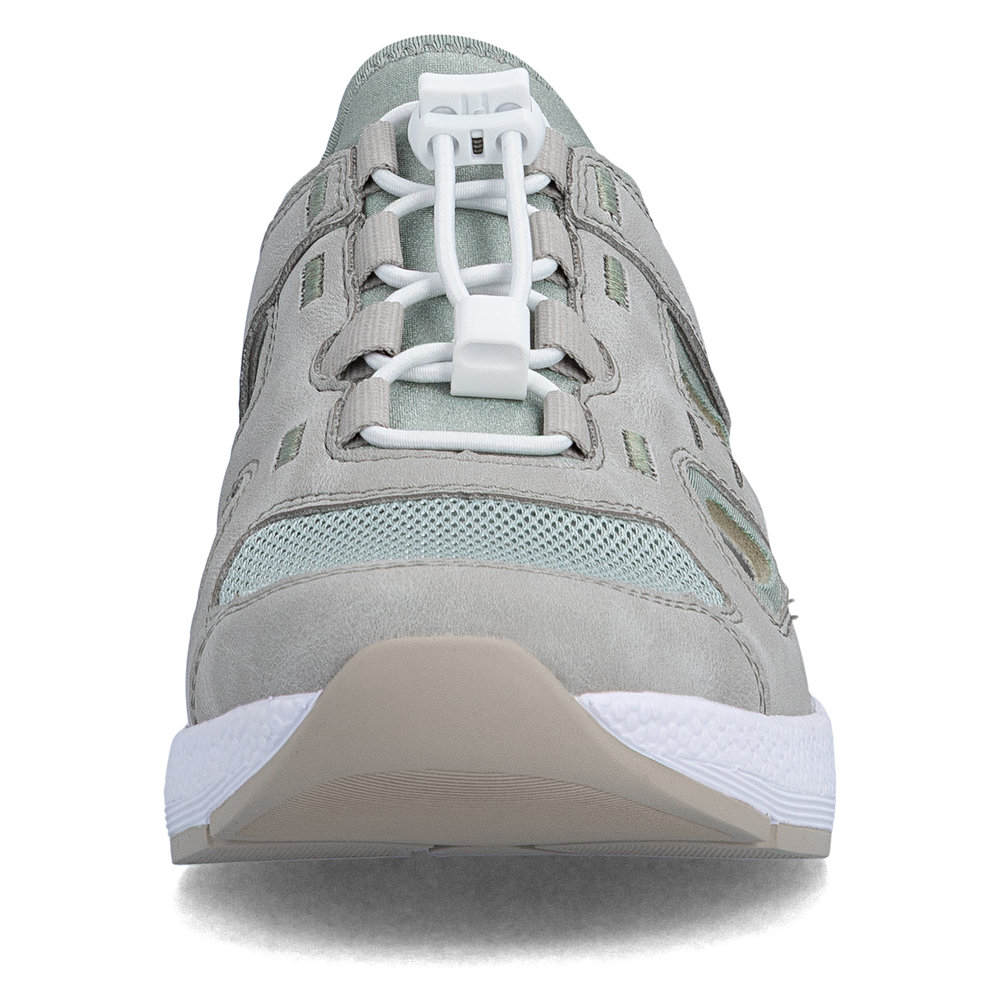 detail RIEKER N8456-40 grüne Damen-Ledersneaker mit hohem Komfort und Antistress-Sohle