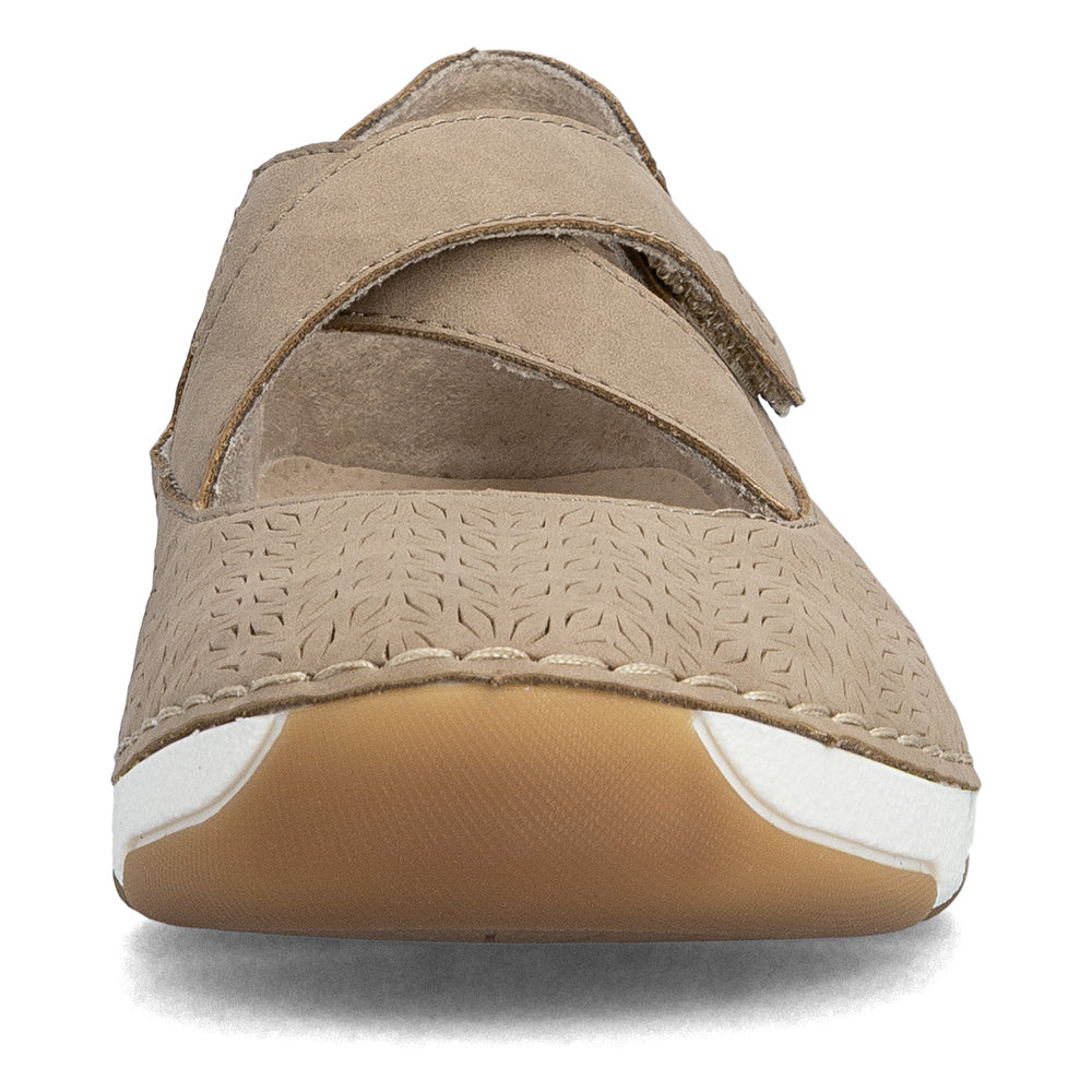 detail RIEKER 55958-20 beige Damen Ballerinas für warme Sommertage, Antistress