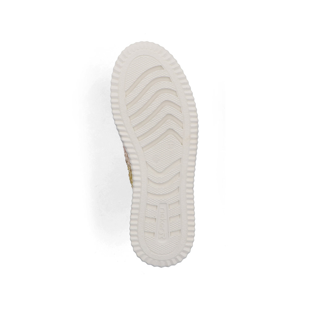 detail RIEKER N9919-91 beige modische Damen-Sneaker mit Muster, atmungsaktives Material