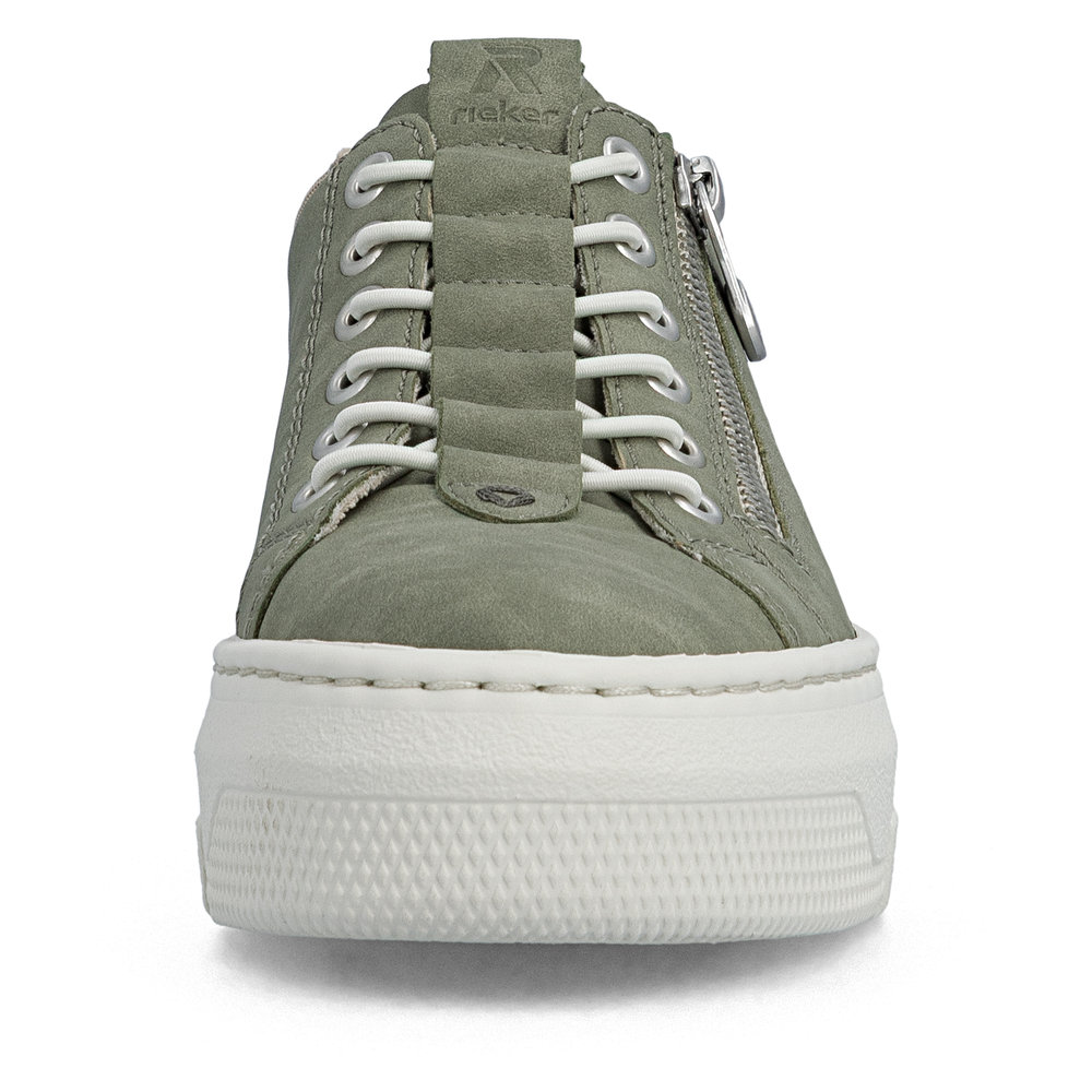 detail RIEKER M1952-52 grüne Damen Antistress Sneaker, moderner Look für die Stadt