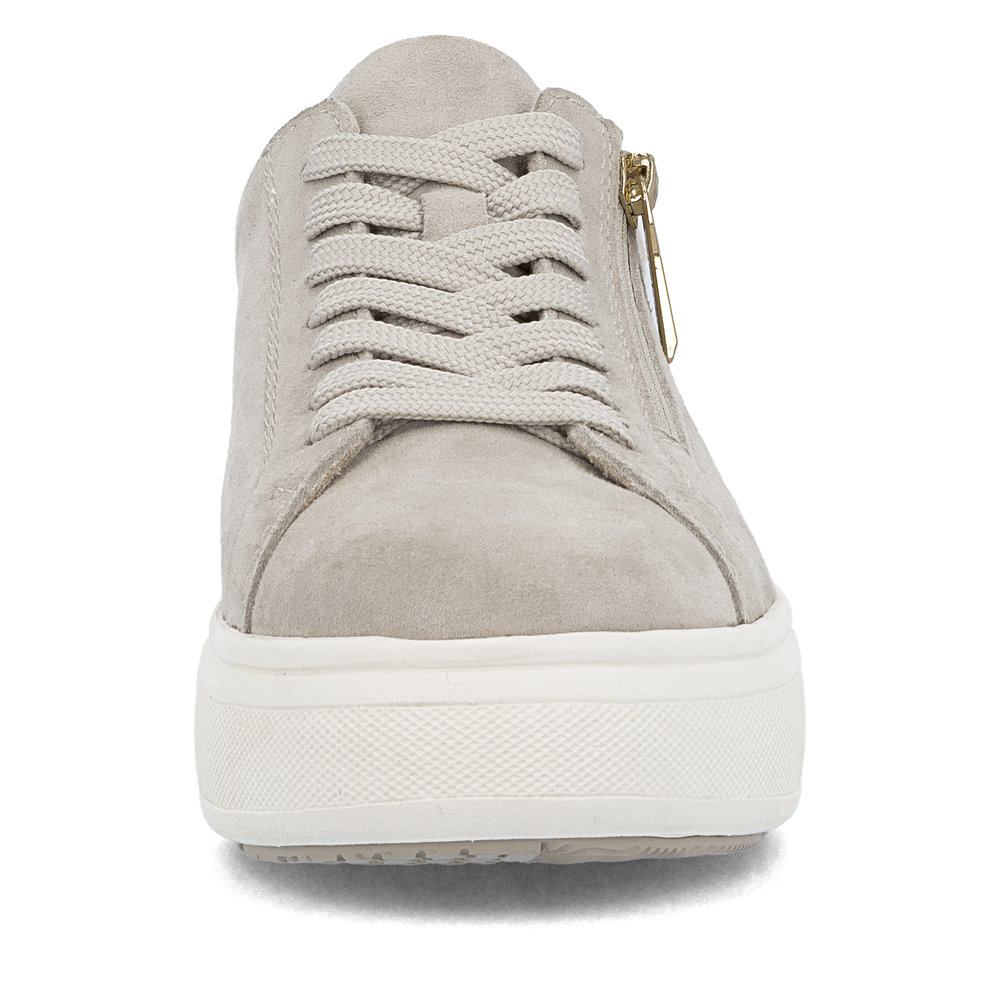 detail RIEKER M7701-60 beige Damen Leder Sneaker, moderner Look, Antistress