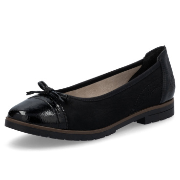 RIEKER 45358-00 schwarze moderne Damen-Ballerinas, passend zu jedem Outfit