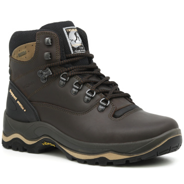 GRISPORT Quatro braune bequeme Herren-Outdoor-Lederschuhe mit Gritex®-Membran