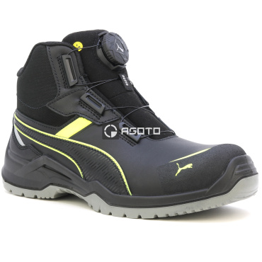 PUMA Krypton DISC MID S3 ESD Herren-Sicherheitsstiefel aus Leder mit Schnellvers