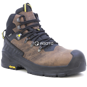 BICAP Terrax S7S braune Herren Leder robuste Arbeitsschuhe mit Respitex®-Membran