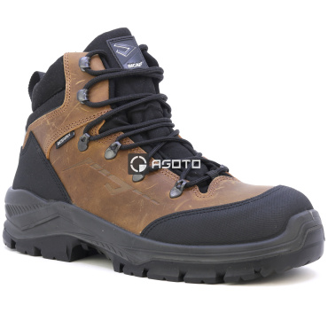 BICAP Argine Mid S7S braune Herren Leder-Arbeitsschuhe mit Respitex®-Membran