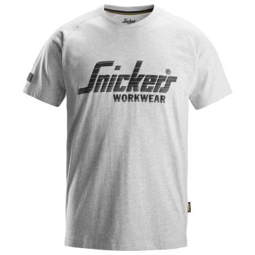 SNICKERS Logo graues Herren-T-Shirt aus 100 % Baumwolle für mehr Komfort