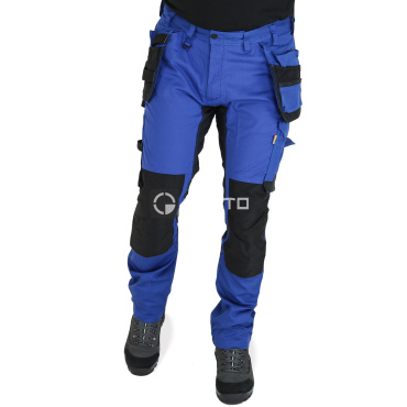 BLAKLADER Sweden Craftsman Stretch blaue Herren-Arbeitshose + Taschen