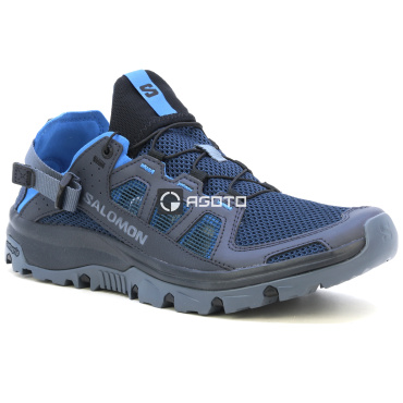 SALOMON Techamphibian 5 blaue Herren Sommer-Outdoor-Schuhe, bequem und atmungsak