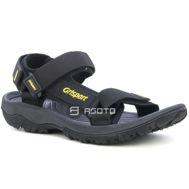 GRISPORT Sasso 60 schwarze Herren-Outdoor-Sandale, geländetauglich und besonders