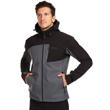 KILPI RAVIO-M graue Herren-Outdoorjacke mit Siberium-Membran 10.000 mm