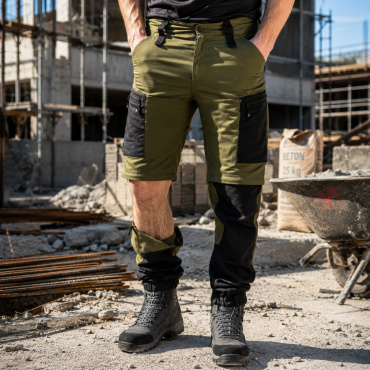 Asoto Vild Zip-Off olivgrüne Herren-Profi-Outdoorkeuze mit DWR-Beschichtung und