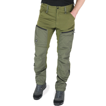 Asoto Nordvik olivfarbene Herren Outdoorhose, wasserabweisend, Stretch mit Belüf