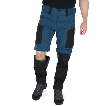 Asoto Vild Zip-Off Herren blaue Outdoorhose DWR mit abnehmbaren Hosenbeinen 2-in