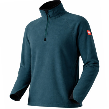 Engelbert Strauss Troyer petrolblau Herren Arbeits-Fleece mit kurzem Reißverschl