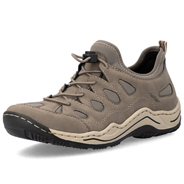 RIEKER L0551-64 beige bequeme Damen Antistress Sneaker