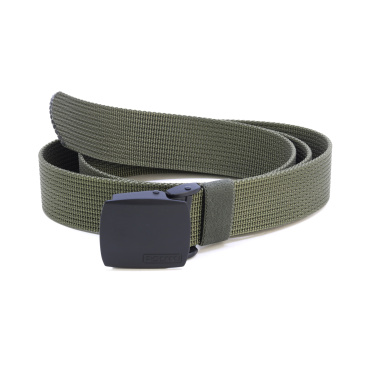 Asoto olivfarbener Unisex-Gürtel 120 cm mit metallischer Schnellverschlussschnal