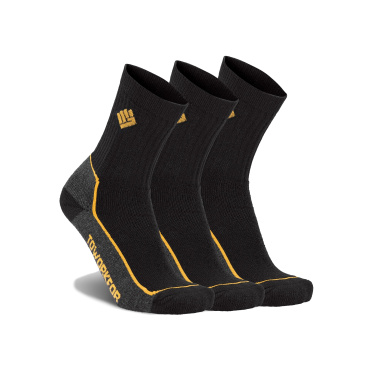 TOWORKFOR Essential schwarze Herren Socken, 3 Paar pro Packung