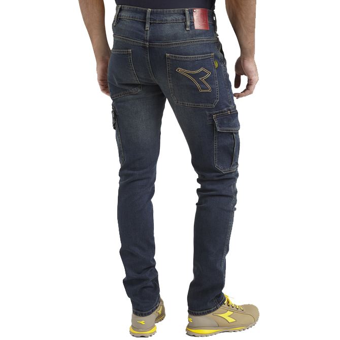 detail Hose DIADORA Stone Cargo Jeans Stretch