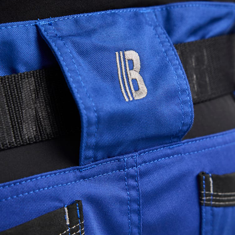 detail BLAKLADER Sweden Craftsman Stretch blaue Herren-Arbeitshose + Taschen