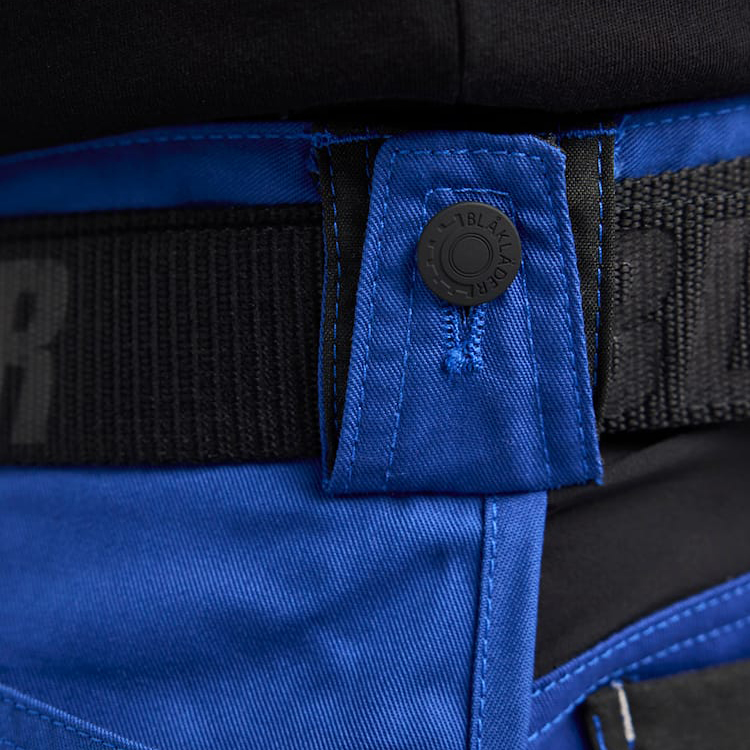 detail BLAKLADER Sweden Craftsman Stretch blaue Herren-Arbeitshose + Taschen