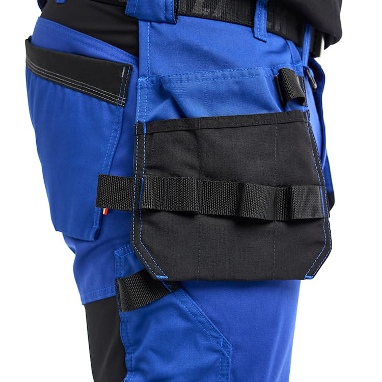 detail BLAKLADER Sweden Craftsman Stretch blaue Herren-Arbeitshose + Taschen