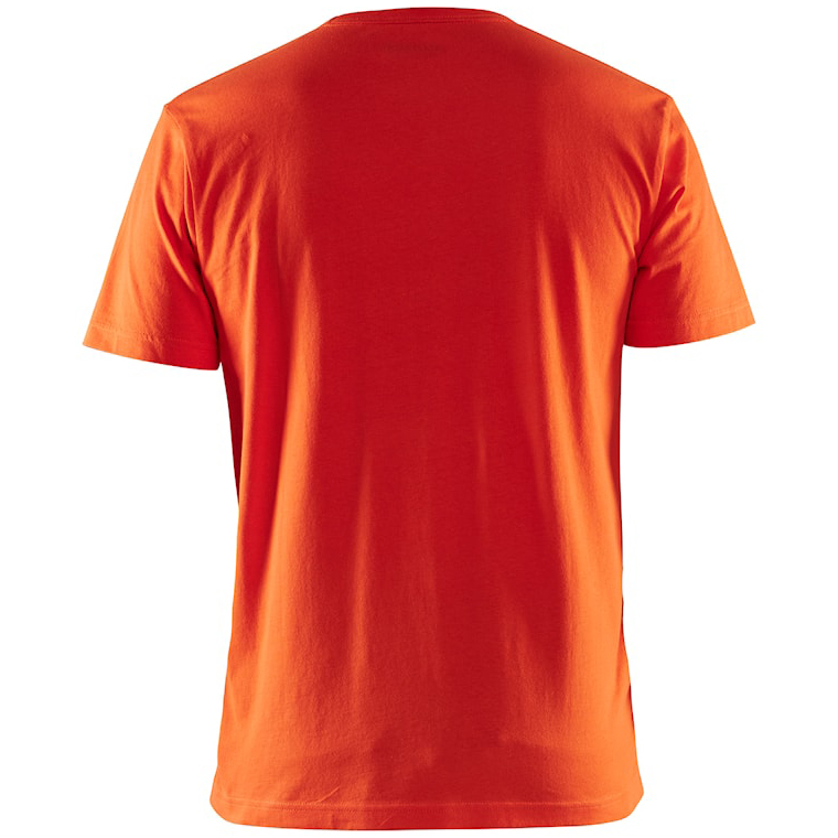 detail BLAKLADER Sweden Herren Profi-T-Shirt mit 3D-Logo, orange, 100 % Baumwolle