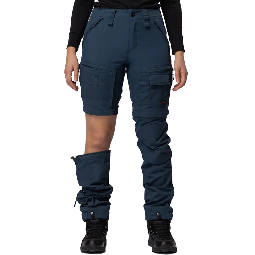 detail Beyond Nordic Sweden Zip-Off blaue Damen Outdoor-Zip-Off-Hose 2-in-1 Teflon EcoE
