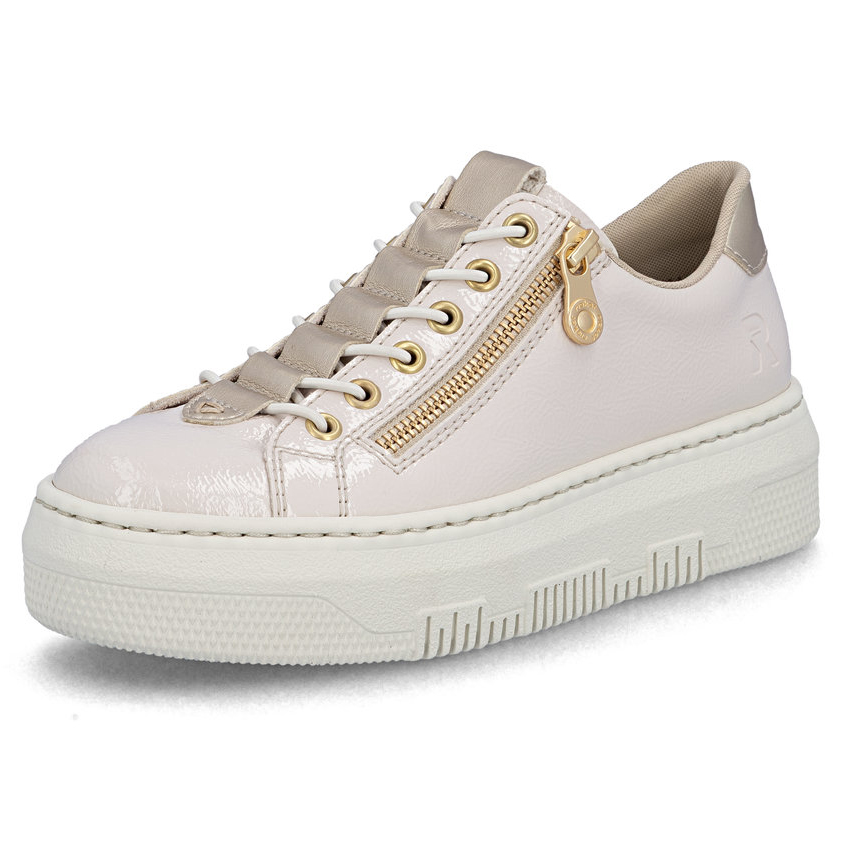 detail RIEKER M1953-80 beige Damen Antistress Sneaker, modernes Design für die Stadt