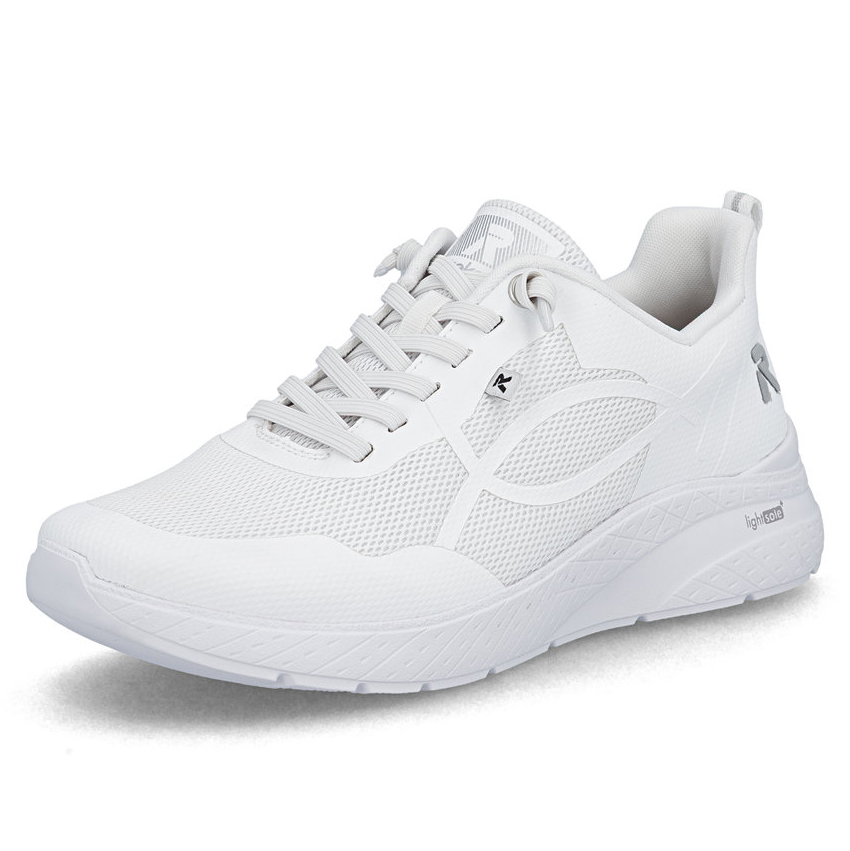 detail RIEKER M8551-80 weiße Damen atmungsaktive Sneaker mit Antistress-Sohle