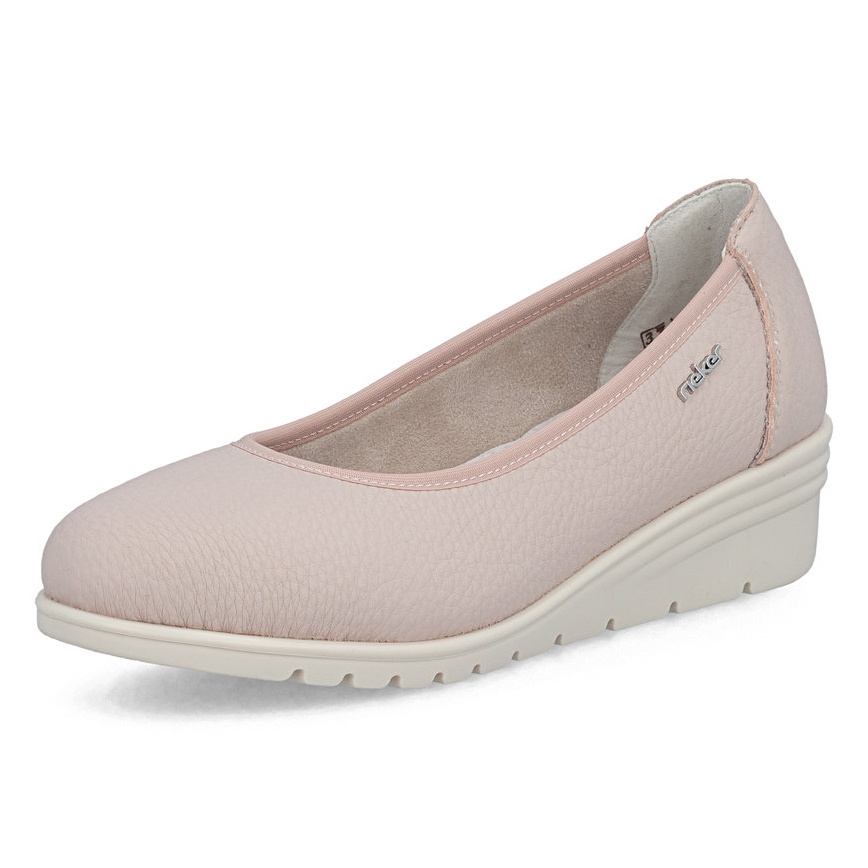 detail RIEKER L5360-31 Damen rosa Leder-Ballerinas mit Antistress-Technologie