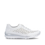 Vorschau RIEKER L3217-80 weiße Damen-Ledersneaker, atmungsaktiv, Antistress-Sohle