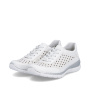 Vorschau RIEKER L3217-80 weiße Damen-Ledersneaker, atmungsaktiv, Antistress-Sohle