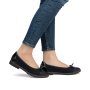 Vorschau RIEKER 45358-00 schwarze moderne Damen-Ballerinas, passend zu jedem Outfit