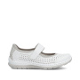 Vorschau RIEKER L32B5-82 weiße Damen-Sommerhalbschuhe, atmungsaktiv, Antistress