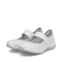 Vorschau RIEKER L32B5-82 weiße Damen-Sommerhalbschuhe, atmungsaktiv, Antistress