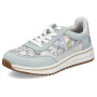 Vorschau RIEKER L5812-91 blaue Damen-Ledersneaker mit schönem Muster, Antistress