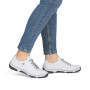 Vorschau RIEKER 55901-80 weiße Damen Leder Sneaker, modernes Design, Antistress Sohle