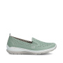Vorschau RIEKER L32F4-52 grüne Damen-Leder-Sommermokassins mit Antistress-Sohle