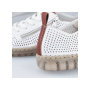 Vorschau Rieker N2405-80 weiße Damen Leder-Sneaker, atmungsaktiv mit Antistress-Sohle