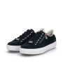Vorschau Rieker L59L1-15 blaue Damen Leder-Sneaker, modernes Design, bequem